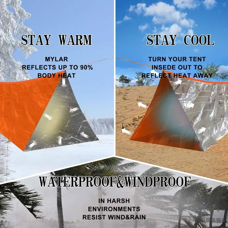 Огнеупорный камень в случае чрезвычайной ситуации Палатка Выживания спальный