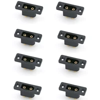 8pcs amass black xt90e m battery plug gold plated male connector diy connecting part for rc aircraft drone accessories