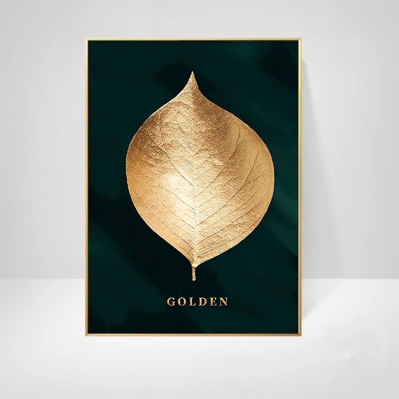 Листья черный скандинавский художественный холст Живопись Печать Картина