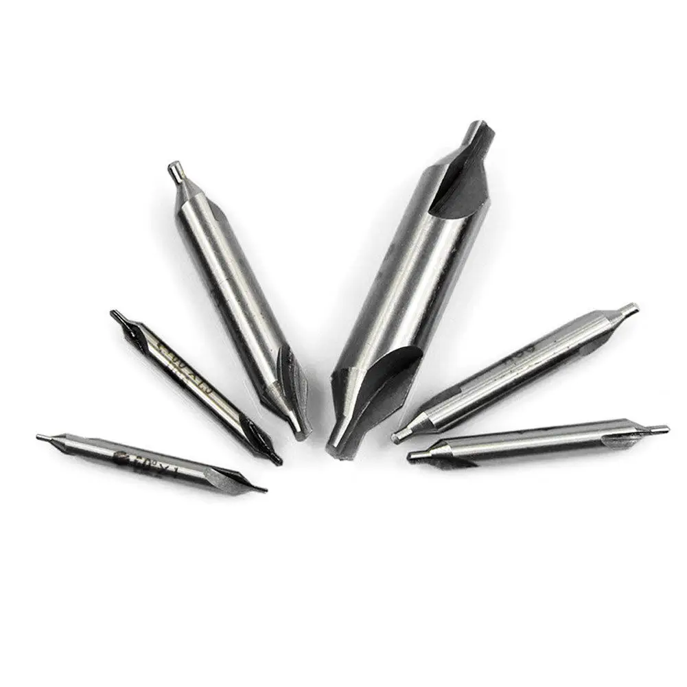 

6pcs Set HSS Composite Center Drills Spot Drills Lathe Mill Tackle Tools