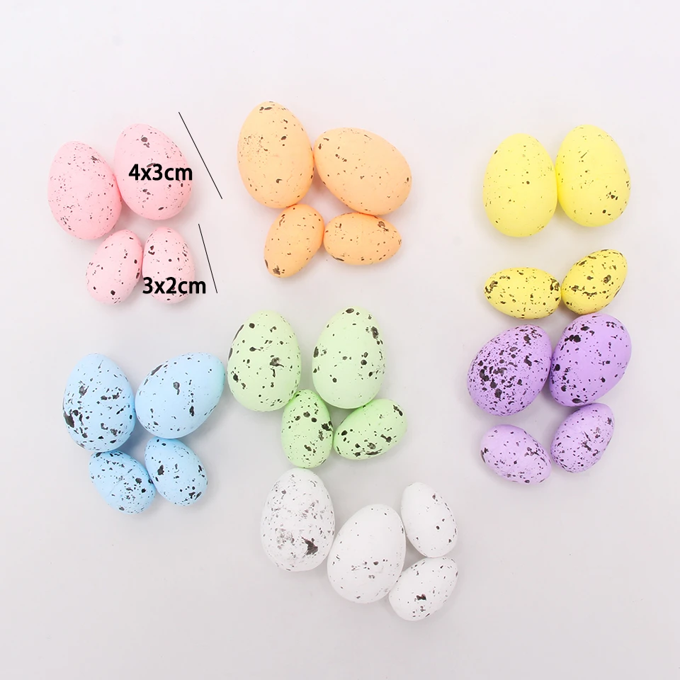 

2x3CM 3x4cm Happy Easter Egg Decoration Artificial Flower For Home Party DIY Craft Kids Gift Favor Easter Decoration Supplies