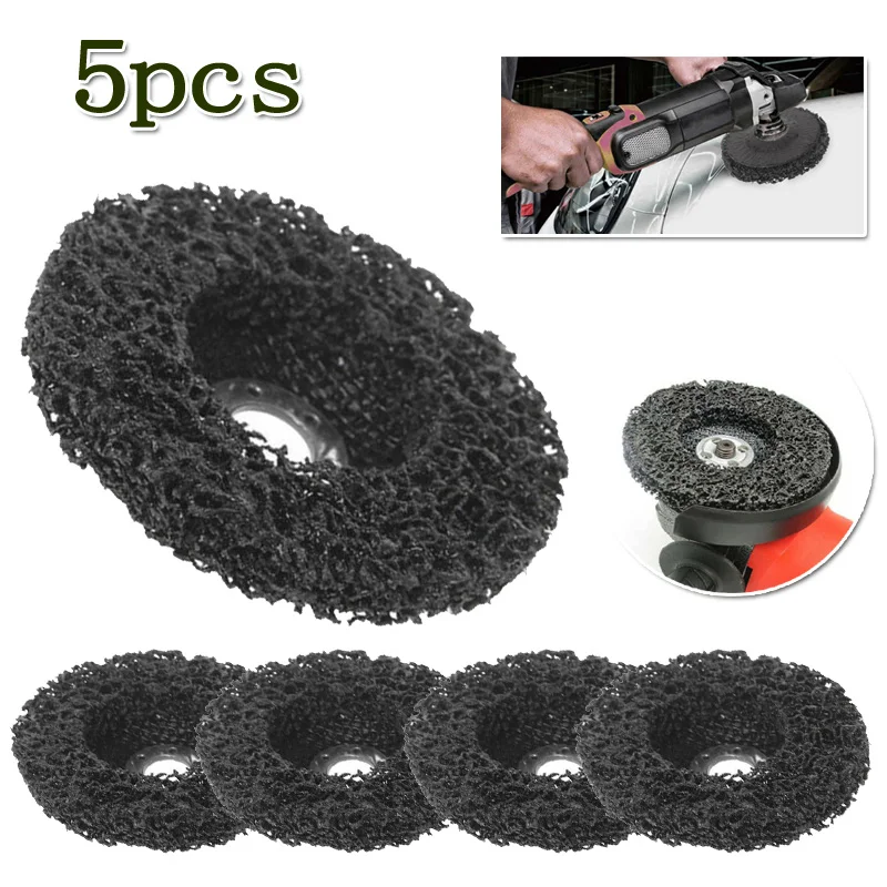 

5pcs Grinder Wheel Black Aluminum Removal Wear-resistant Paint Rust Clean
