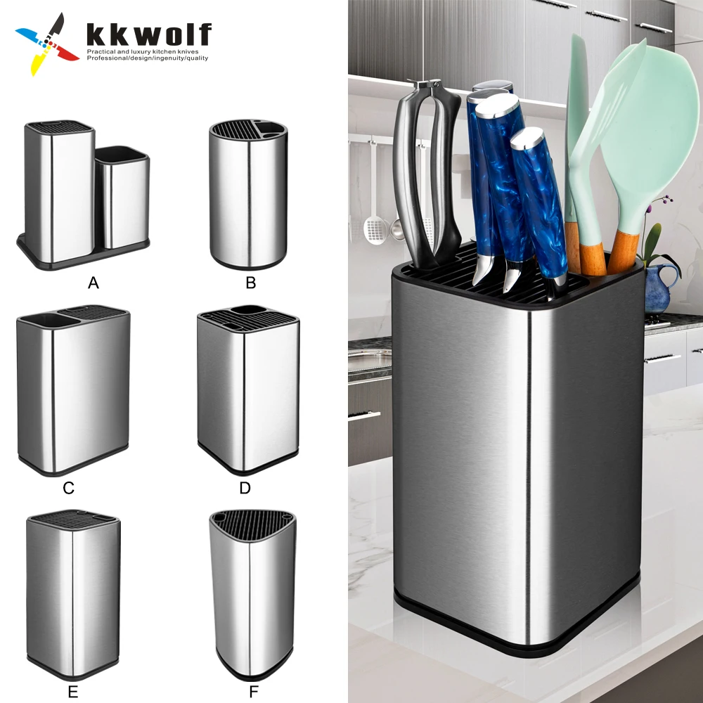 

KKWOLF Universal fashion stainless steel knife holder kitchen scissors baking storage tool multifunctional knife holder