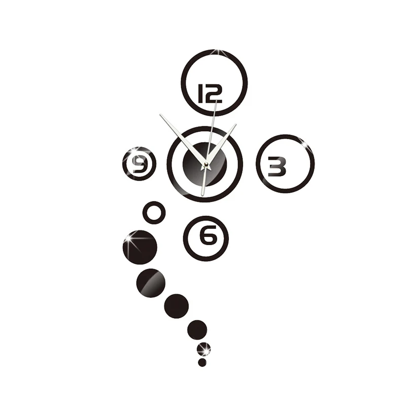 3D DIY Creative Mirror Stickers Moment Clock Quartz Needle Watch Wall Clocks Acrylic for Home Bedroom Modern Decorations | Дом и сад