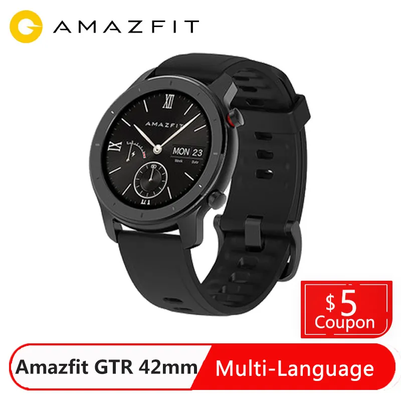 Смарт часы Amazfit GTR 42 мм водостойкие 5 АТМ 12 спортивных режимов|Смарт-часы| |