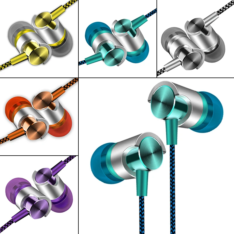 

Wired 3.5mm Bass Stereo Universal In-ear Earphone With Mic Comfortable For Smartphone For Xiaomi Iphone Huawei