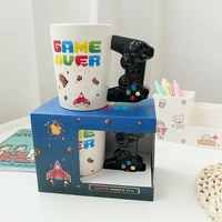 creative mug ins gamepad shape handgrip cups ceramics mugs coffee mug milk tea cups drinkware the best birthday gift