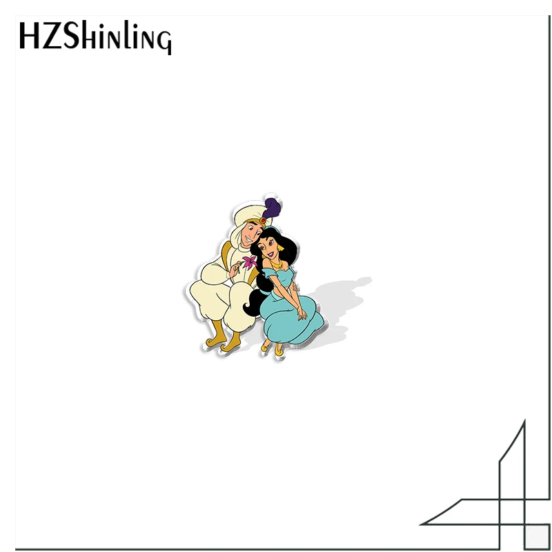 Аладдина Джина Мультяшные жасминовые акриловые булавки для лацканов эпоксидные