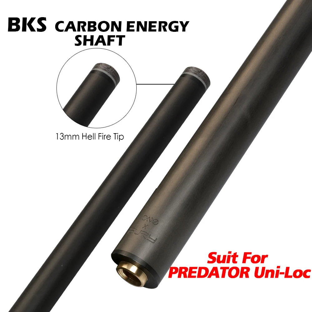 BKS13mm Fury бильярдный кий черный технология вал удар кий Вал Профессиональный стержень из углеродного волокна Лидер продаж tecnology биллар вал - Цвет: BKS13mm
