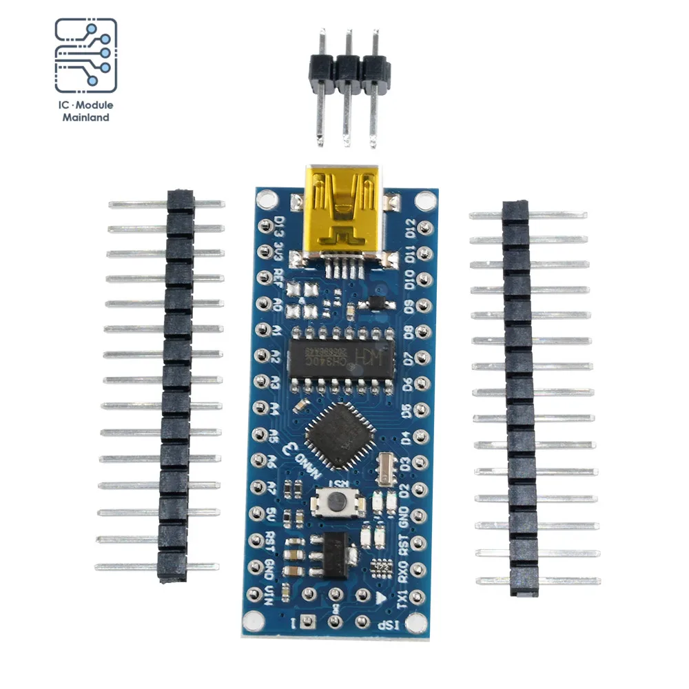 Микроконтроллер ATmega168 Mini USB CH340 CH340G Nano V3.0 3 В 5 16 МГц плата UART модуль