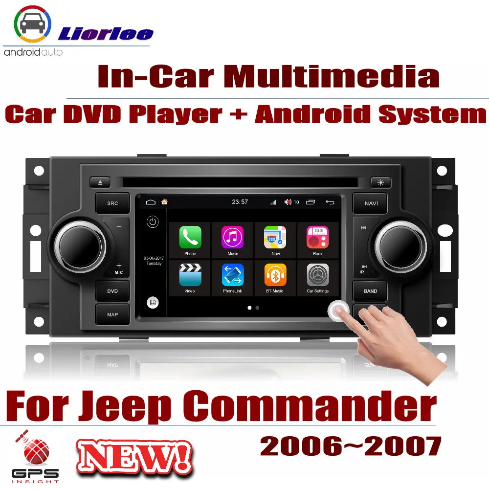 Для Jeep Commander 2006 2007 автомобильный Android GPS навигатор плеер DVD система HD экран Радио