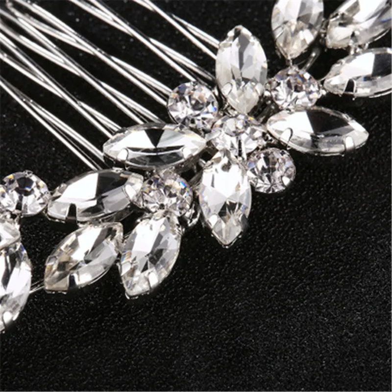 Женская заколка для невесты FIAZIA длинная с кристаллами аксессуары свадебных