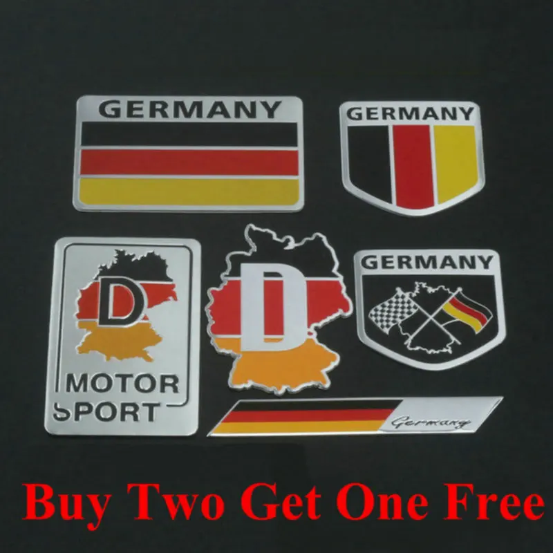 

Aluminum Alloy Car Sticker For bmw e46 e60 e90 f30 e39 f10 e36 f20 Motorcycle Accessories Great Country Germany National Flag