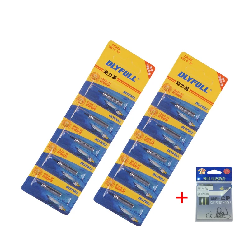 Поплавки для рыбалки 10 шт./лот CR425 литиевая батарея ночной светящийся поплавок