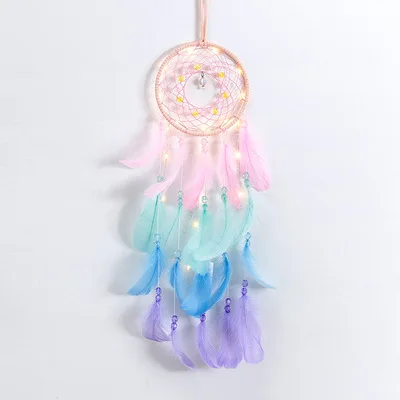 

Home Hanging Decoration Girl Room Simple Dream Catcher Small Night Light Handmade Wind chime Birthday Gift Wedding Decoration
