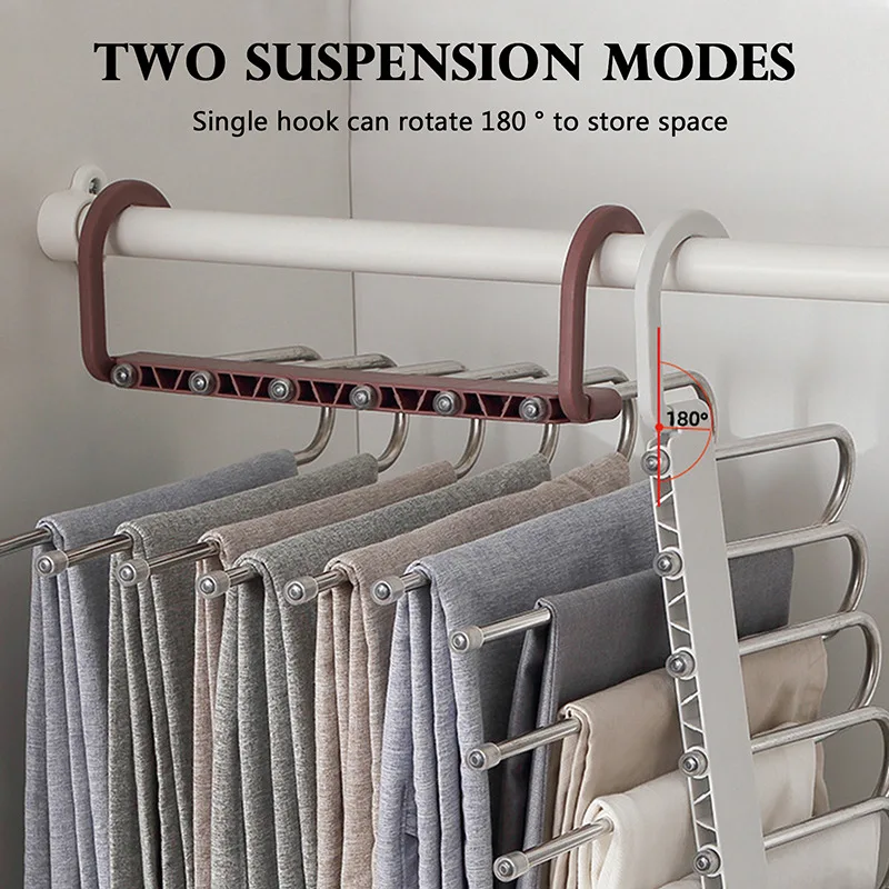 

Magic Hanger Pants Saves Space for Skirts Clothes Coat Rack Pants Multifunctional Portable Pant Storage Hanger Organization