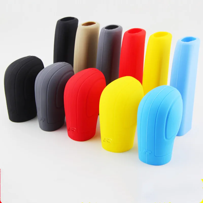 

2Pc car automatic silicone shift gearbox head knob cover handbrake handbrake cover sleeve cover skin protector car styling