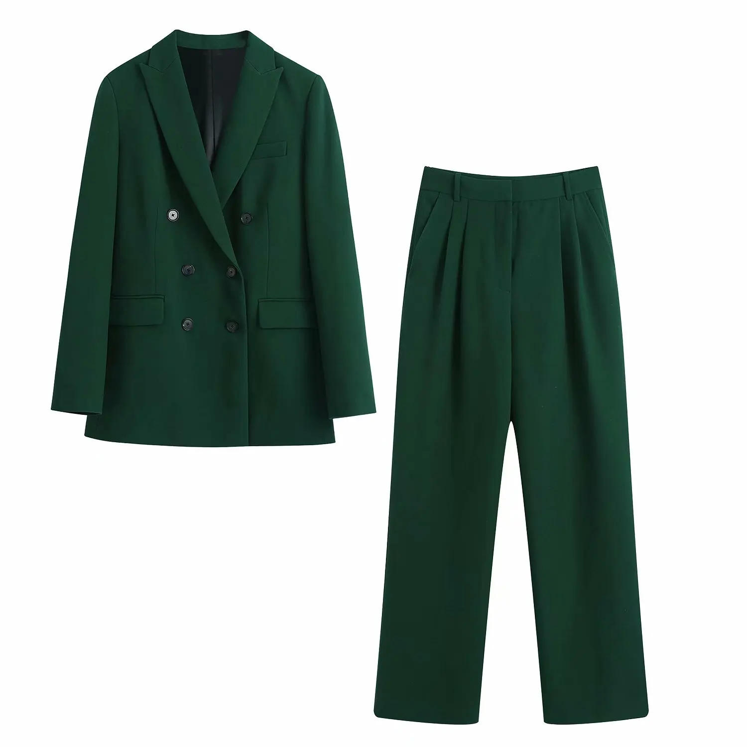 

Women Two Piece Set Suit Fashion Office Lady Blazer Vintage Mid Waist Pants Woman Casual Outfit Blazer Set Pants Suits