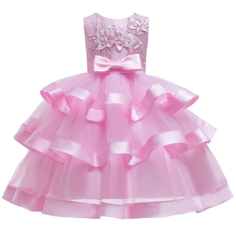 Flower Girls Dresses for Birthday Party Clothes Lace Pageant Baby Sleeveless Princess Wedding Children Prom Gowns | Детская одежда и