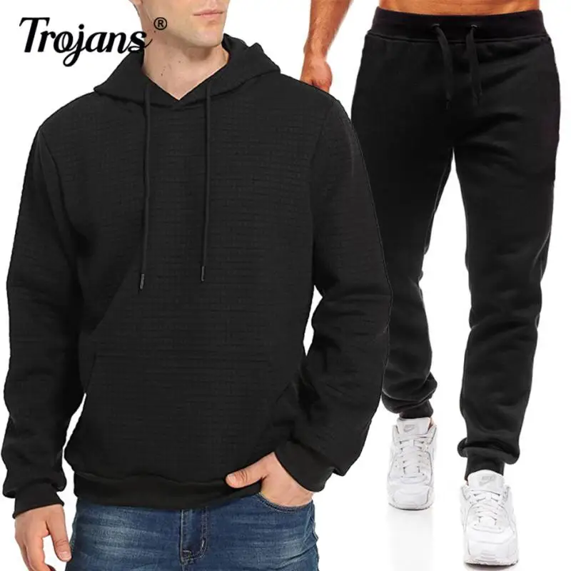 

Winter Men's Set Hoodie Sets Men Tracksuit Sportswear Hoodies+Sweatpant 2 Pieces Autumn Male Warm Clothing Pullover Sweatshirts
