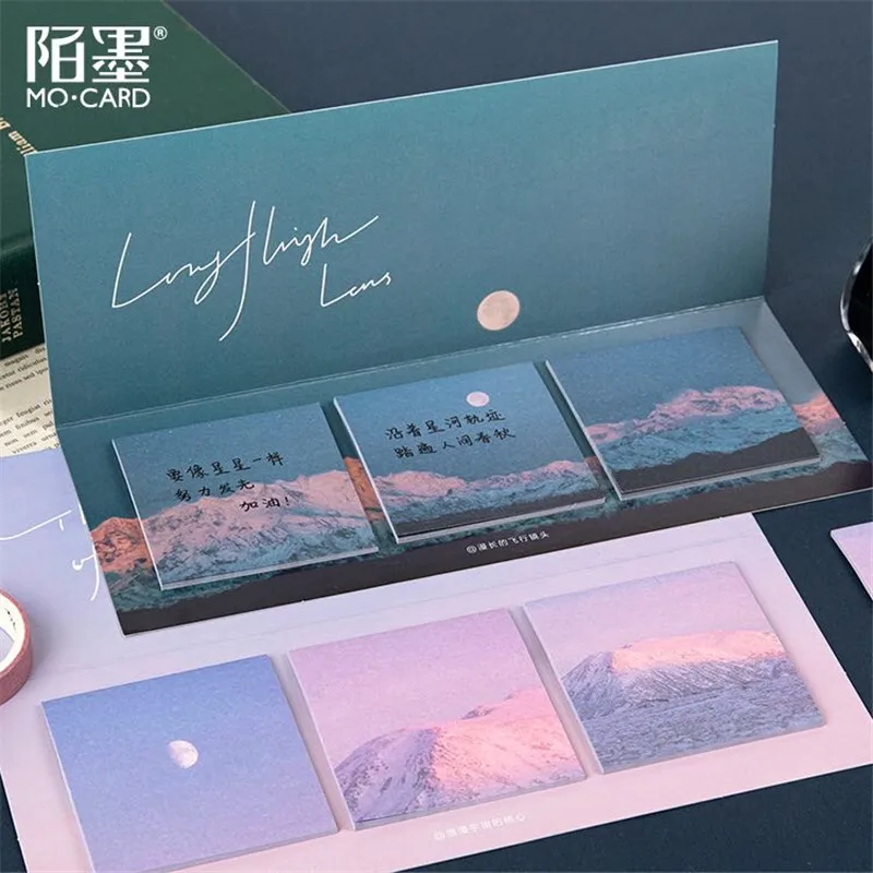 JIANWU 60 шт. Ins Art Style блокнот горы озера серия Sticky Notes journal DIY креативное украшение для
