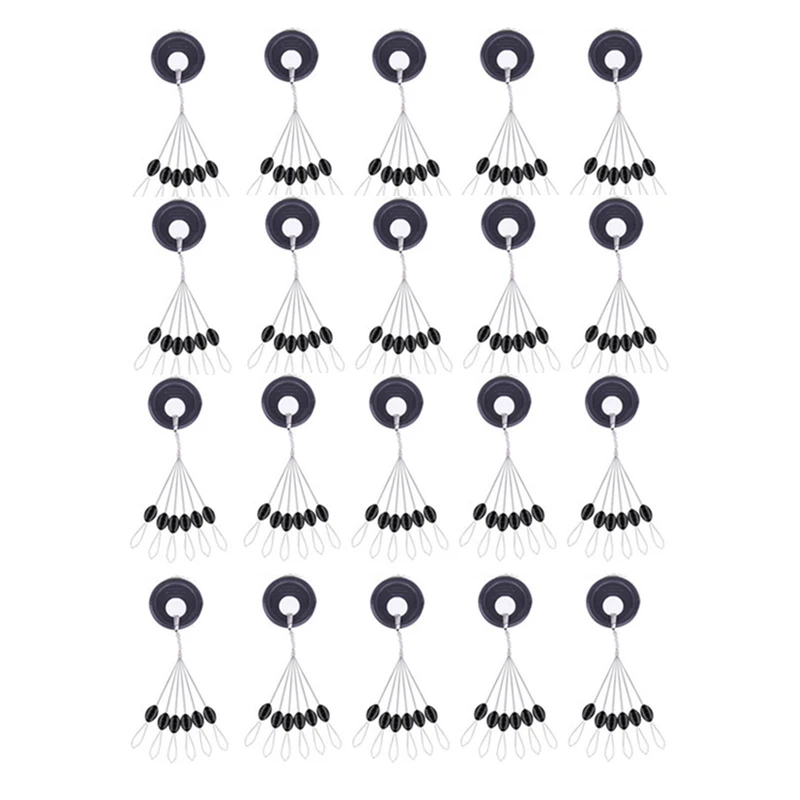 20Group 120pcs/set Resistance Space Beans Stopper Not To Hurt The Line Vertical Beans Fishing Tackle Accessories B347