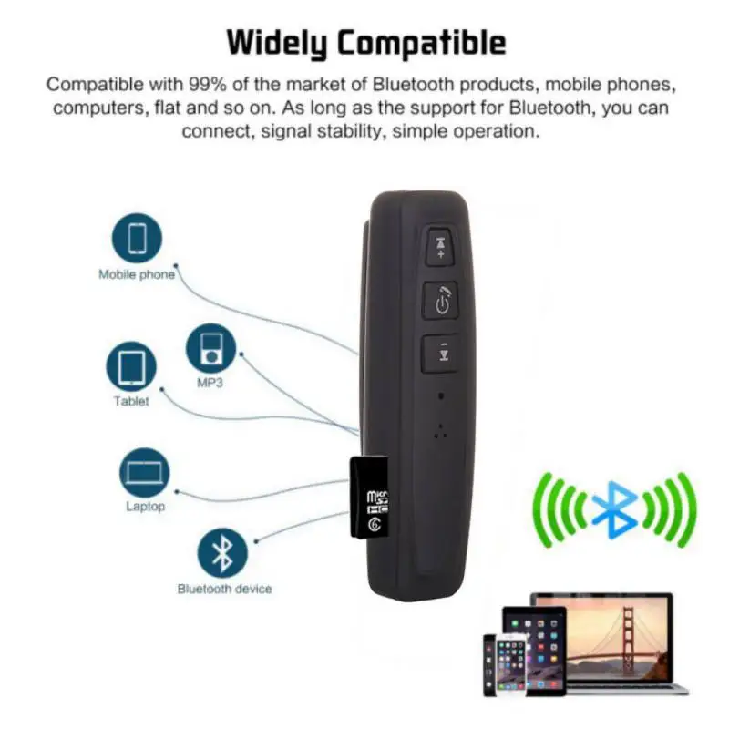 Поддержка tf-карты Громкая связь Bluetooth адаптер автомобильный музыкальный