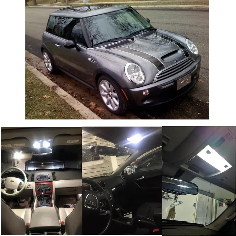 

Внутренние светодиодные лампы для 2004 Mini Cooper S купольный Светильник Освещение номерного знака