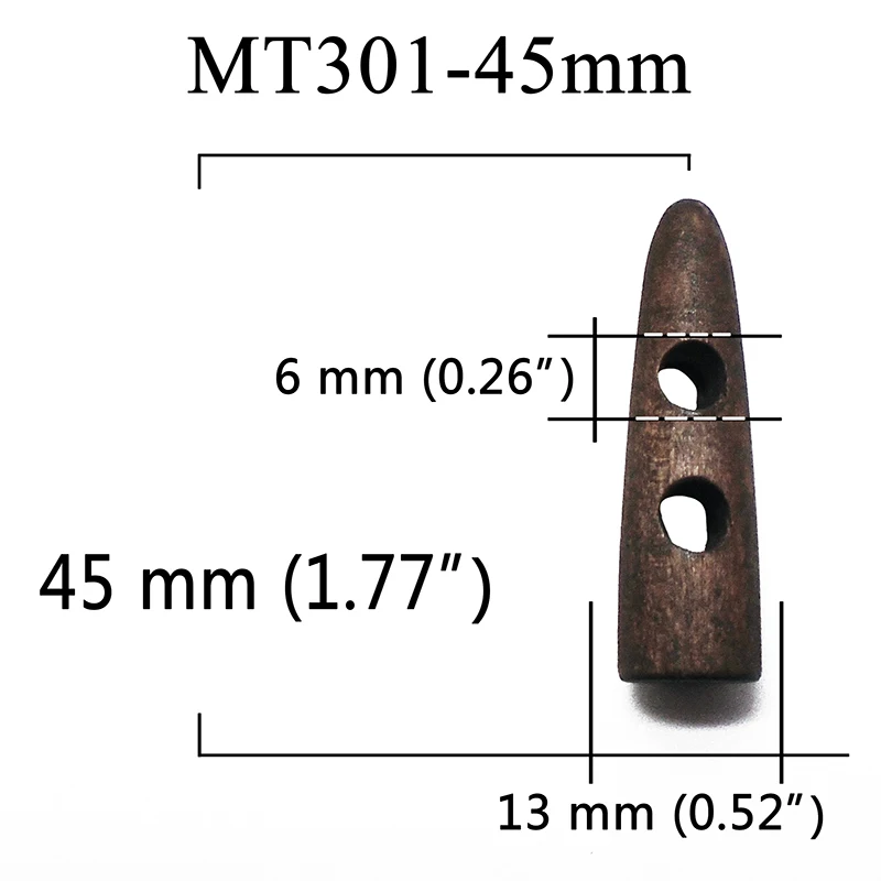 MT301-45mm ZIEENE 5 шт.-15 шт. Новое поступление натуральное дерево крашеные большие роговые деревянные пуговицы Швейное Ремесло «сделай сам» вырезка для пальто кнопка ручной работы - Цвет: MT301-45mm