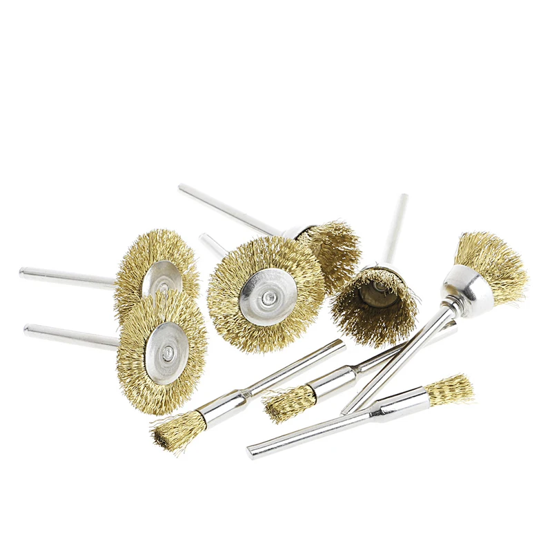 

9 Brass Brush Wire Wheel Brushes Die Grinder Rotary Electric Tool for Engraver
