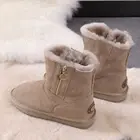 Новинка 2021, женские зимние ботинки для снежной погоды, женские ботинки-туфли средней длины для студентов, плоская Толстая Теплая обувь из хлопка