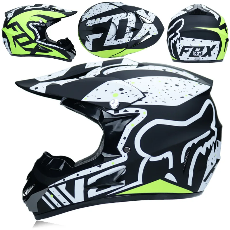 Гоночный Кроссовый мотоциклетный шлем DOT Casque Moto Capacete Moto Casco бездорожье полное лицо винтажный Кроссовый шлем для женщин 3 подарка