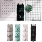 Симпатичная настенная сумка для хранения одежды с 3 карманами, льняной Органайзер, Детская сумка для хранения, органайзер для комнаты, новинка, 2021