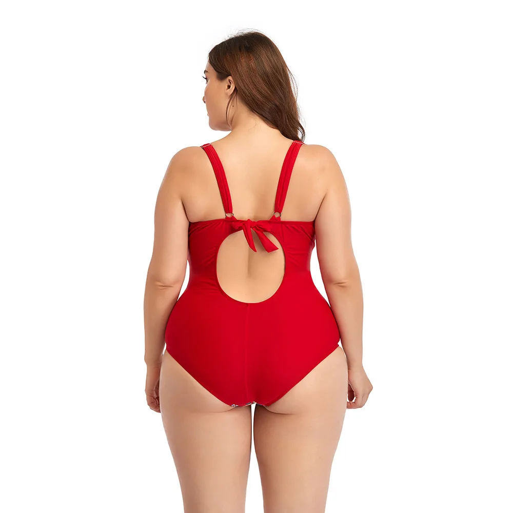 

Plus Size One Piece Swim Suits Elegant Floral Print Swimming Suit 2021 New Women Sexy Bathing Suit Women One Piece Plus Size