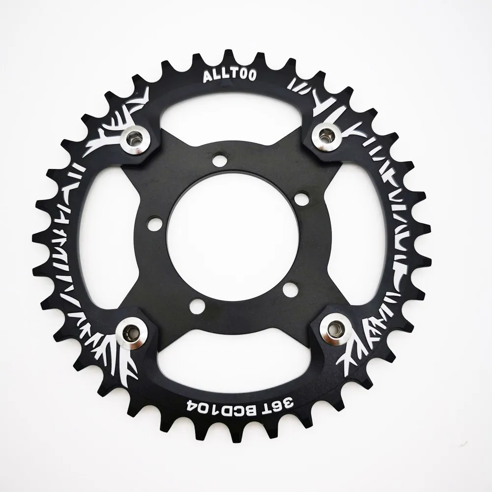 

Electric Bicycle Ebike 32 34 36 38T Chainring + Adapter For Bafang BBS01 02 Durable Aluminum Alloy Chainring Ebike Accessories