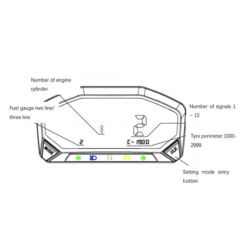 Новый стиль универсальный мотоцикл светодиодный ЖК Спидометр цифровая