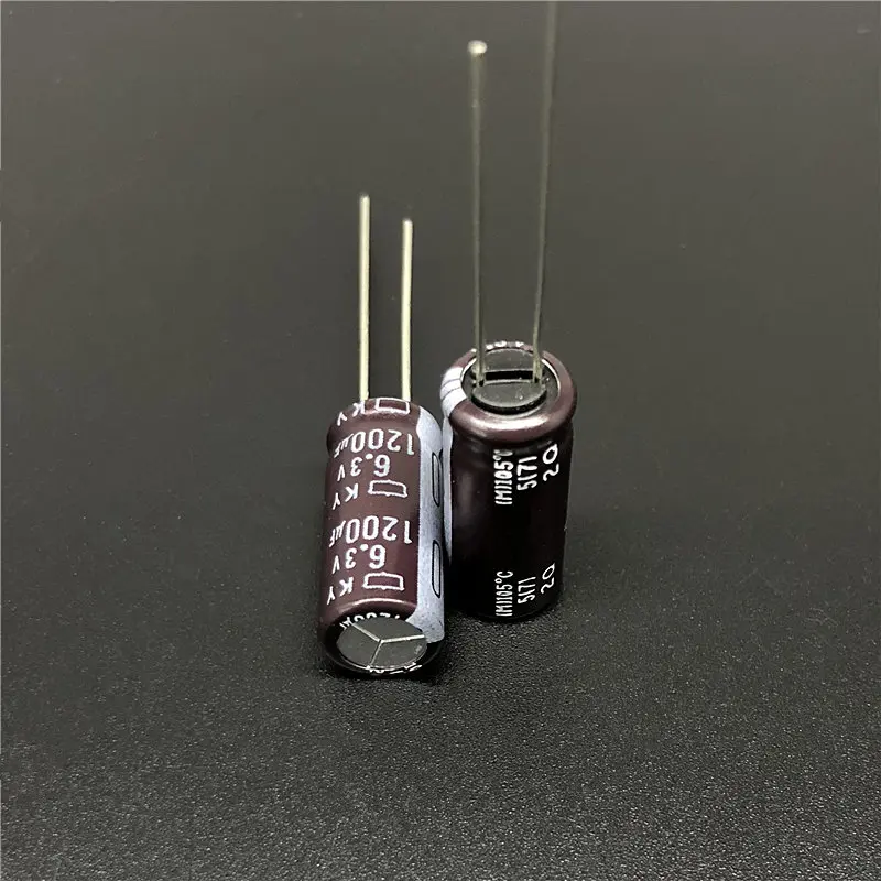 

10Pcs/100Pcs 1200uF 6.3V NCC KY Series 8x20mm Low Impedance ESR Long Life 6.3V1200uF Aluminum Electrolytic Capacitor