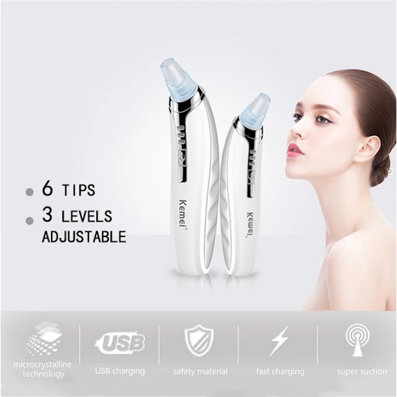 Устройство для удаления угрей Kemei USB устройство глубокого очищения носа зоны т