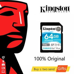 kingston sd card 128gb sdhc sdxc v30 u3 memory cards 32gb class10 4k 90mbs 64gb 256gb cate sd for cameras free global shipping