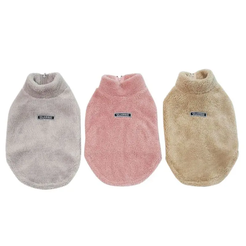 Теплая одежда для собак милые теплые повседневные пальто с высоким воротником на