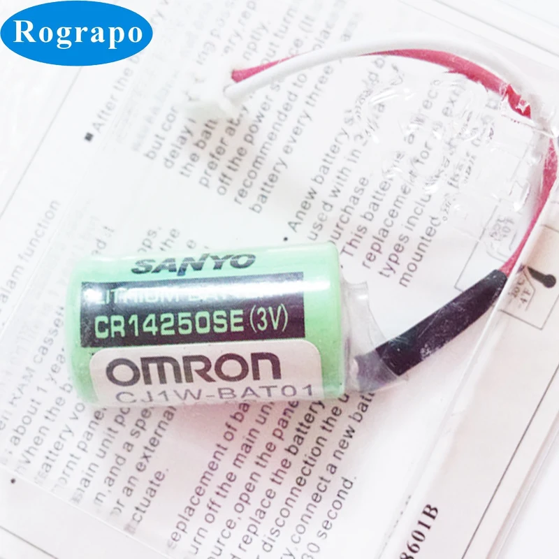 Новый 1200 мАч Замена Батарея для SANYO CR14250SE R 3V ПЛК/OMRON CJ1W BAT01 CP1H CP1L 2 Отсоединяемый
