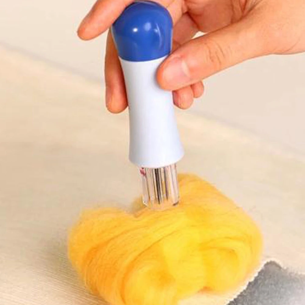 

Felting Handle Clover With Seven Needles Wool Tool Set Poke Ordinary Size Doll Stamping A Flat Pattern On The Cloth