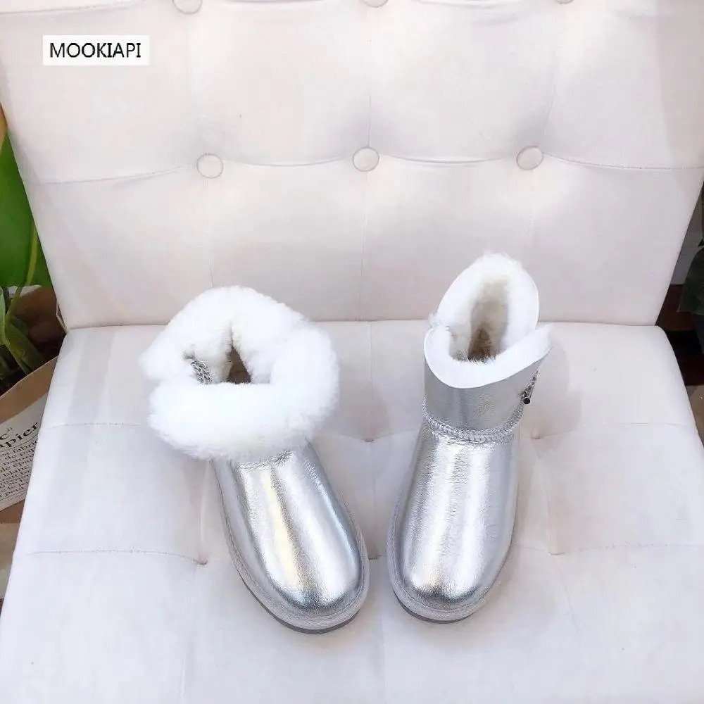 2019 китайская брендовая Высококачественная зимняя обувь натуральная овчина 100%
