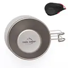 Титановая чаша для кемпинга, титановая чашка для пикника, легкая компактная посуда для пешего туризма, альпинизма, миска для пикника, посуда, чашка, чаша