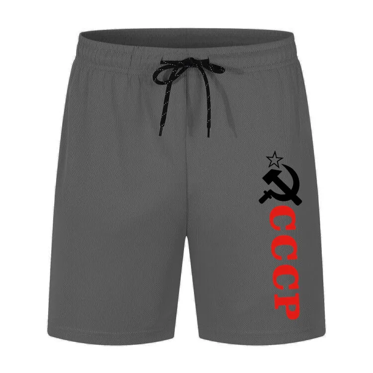 

2021 summer men's CCCP print casual shorts gym sports wild men's breathability classic brand clothing beach shorts men's