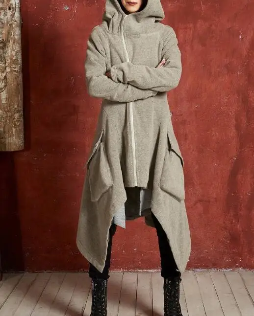 Распродажа взрывоопасный модный Асимметричный свитер ветровка пальто куртка |