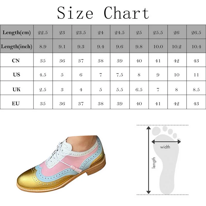 

Women Lace Up Flat Shoes Ladies PU Leather Brogues Sewing Patchwork Shoes Female Heels Fashion High Heel Shoes