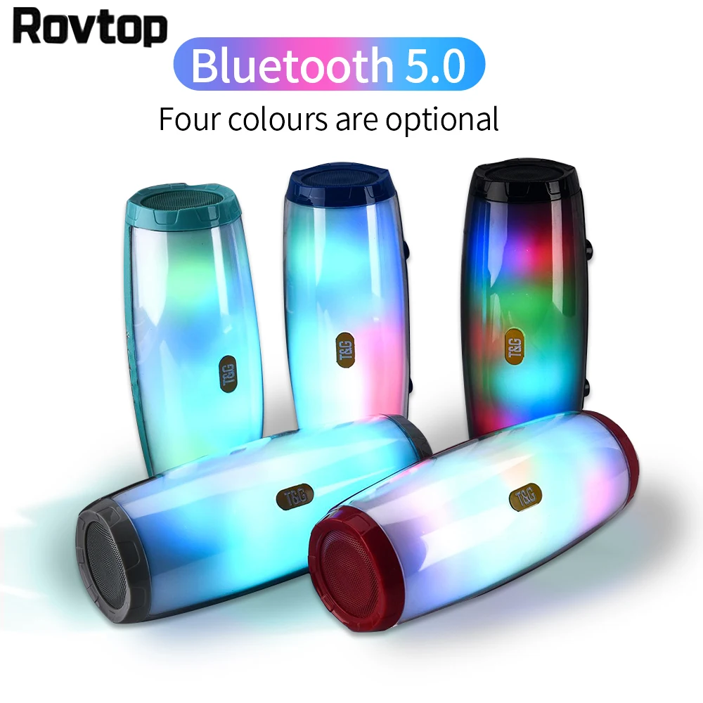 TG165 портативный Bluetooth динамик стерео кожаный колонка 5 Flash Стиль LED сабвуфер