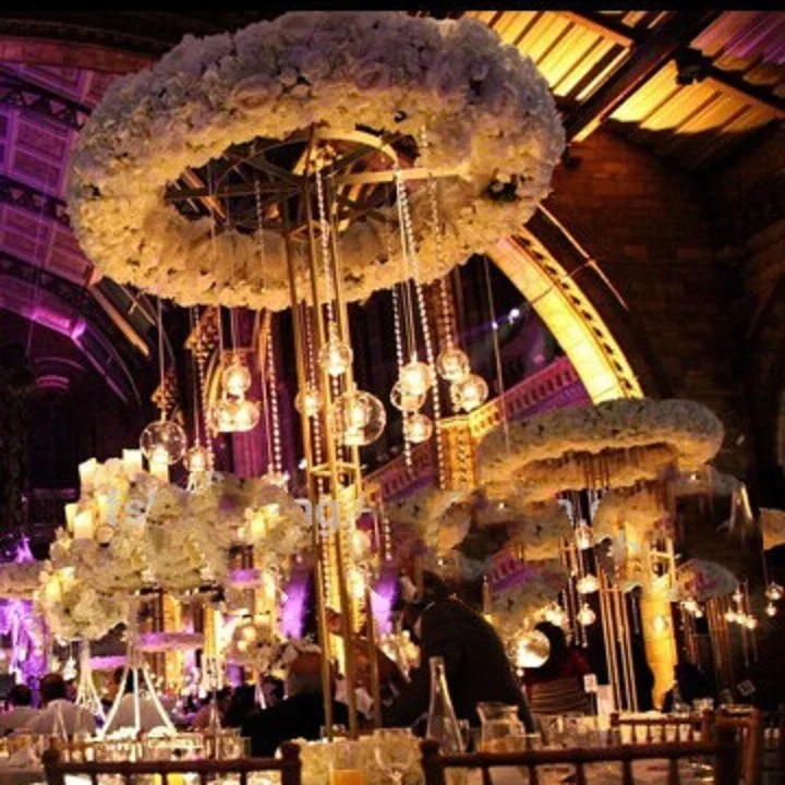 5FT 150 см элегантный Кристальный цветок стенд свадебный Хрустальный Настольный