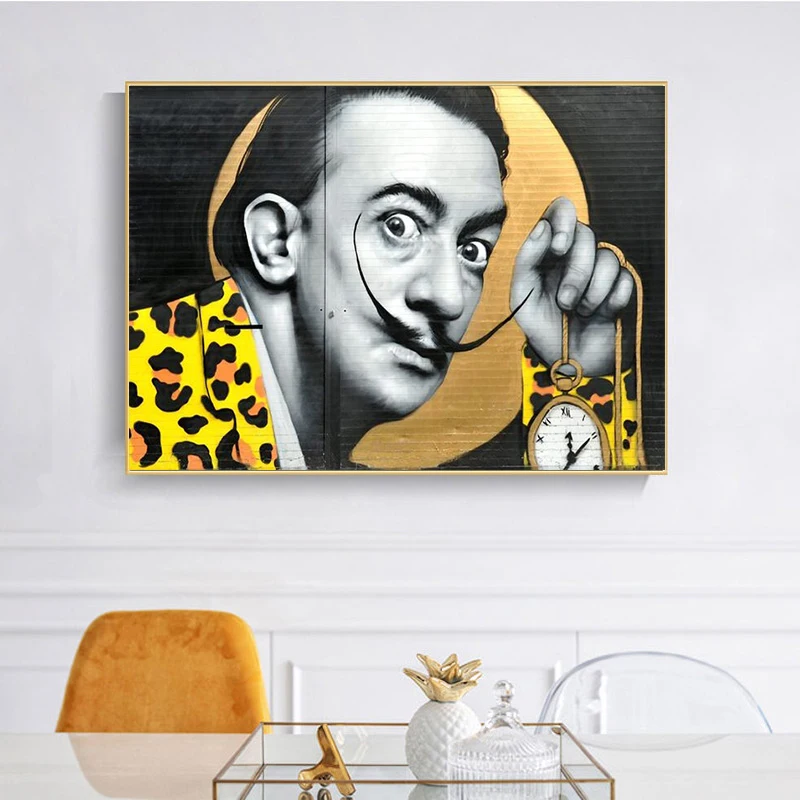 Граффити Сальвадора Дали искусство на холсте картины для улицы домашний